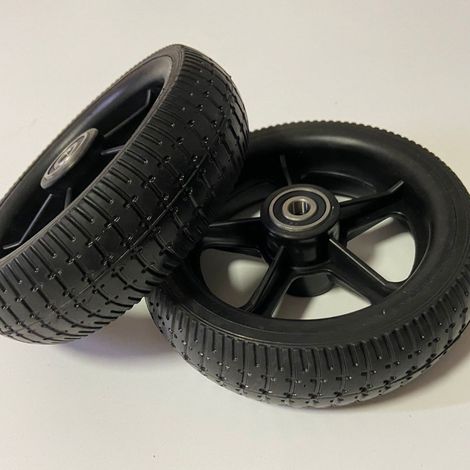 Pneus pleins 6,5x44,5, pneus pleins 6,5x44,5 pour la roue entière, ensemble de roue avant 6,5x2, pneus pleins sans air de 6,5 pouces.