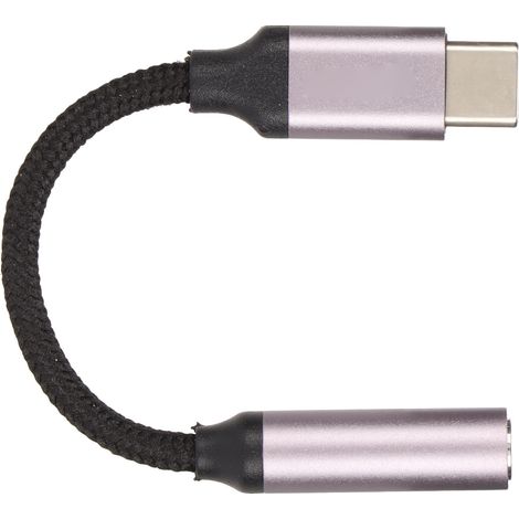 Câble audio USB-C vers jack 3,5 mm  adaptateur USB-C vers jack 3,5 mm pour casque  compatible avec la musique, les appels et la fonction de contrôle filaire