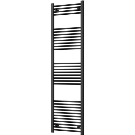 Zennor - Black Heated Towel Rail - H1800mm x W500mm - Straight (1/3)