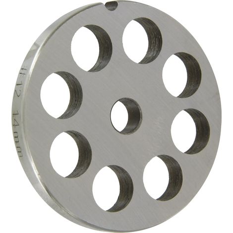 1 Grille Acier, Diamètre 70 Mm, Trou 14 Mm, Pour Hachoir N°5, Viande