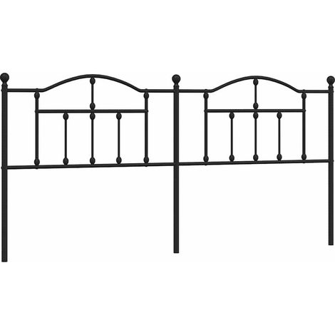 Maison Exclusive - Ersatz-Kopfteil Metall Schwarz 193 cm