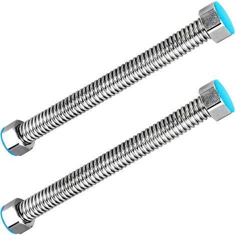 Lot de 2 tuyaux ondulés en acier inoxydable G1/2\ (1/5)