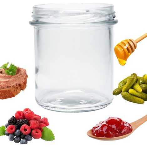 Bocaux en verre PAC3500/82 de 350 ml pour conserves, concombres, miel, teintures, sauces FI82 (1/5)