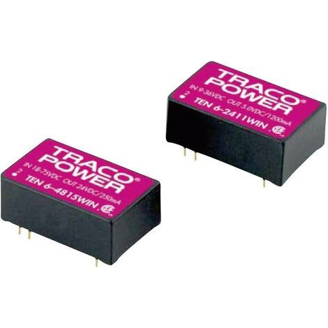 Convertisseur CC/CC pour circuits imprimés TracoPower TEN 6-2415WIN Nbr. de sorties: 1 x 24 V/DC 24 V/DC 250 mA 6 W 1 p (1/2)