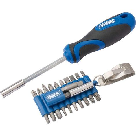 Tournevis et embouts, Bleu, Lot de 23