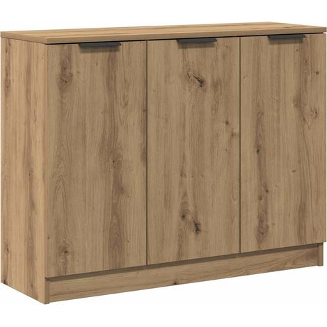 Aparador de madera de ingeniería roble artisan 90,5x30x70 cm vidaXL