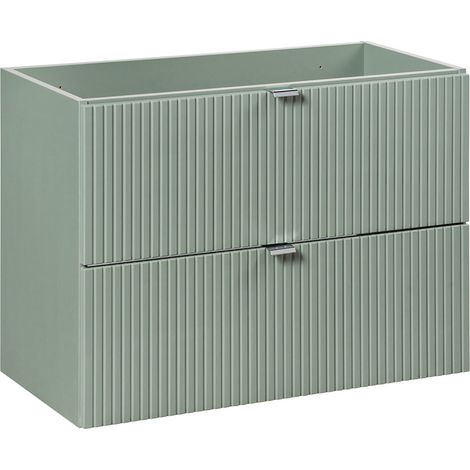 Waschtischunterschrank 80cm Jade mit 2 Schubladen, Grün (1/5)