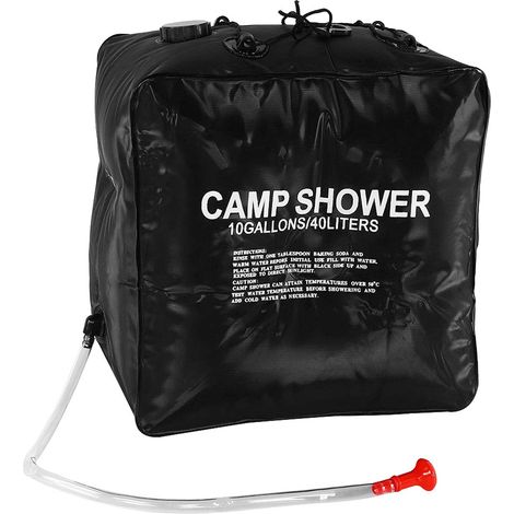 Sac de Douche Solaire 40L pour Camping, Poche à Eau Portable Extérieure avec Corde, Chauffe-Eau de Plein Air, Réservoir Souple pour Randonnée et Voyage (1/5)