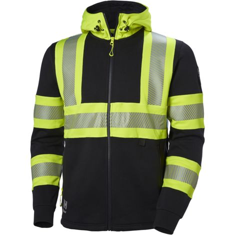 Sweat à capuche haute visibilité Icu HELLY HANSEN 79273 - Noir / Jaune - 2XL (1/4)