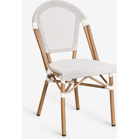 SKLUM Stapelbarer Esszimmerstuhl Brielle Bistro aus Aluminium Gardenia Weiß (1/5)