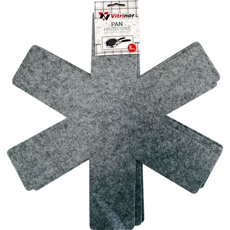 Magefesa 1909001 Protection pour Poêles et Casseroles, Tissu gris, Idéal pour Éviter les Rayures  Gris (1/3)