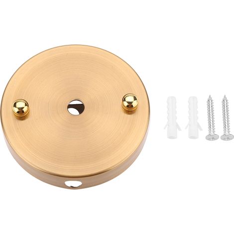 Plaque De Plafond Ronde - Accessoires Luminaire Suspendu - Trou Central 10mm - Pour Salon Chambre Restaurant - Kit De 1 Pièce (1/5)