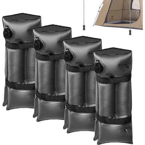 Sac de poids de tente, poids de sac de sable Tente de poids d'eau de sable de sac pliable de 4 pièces-poids utilitaires au bord de la piscine, tentes, abris temporaires, belvédères, patios, jardins (1/2)