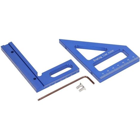 Winkelmesser 45° 90° Präzise und effiziente Messung, aus Aluminiumlegierung, für die Holzbearbeitung