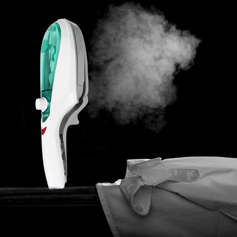Tragbarer Handdampfreiniger mit Bürste für Kleidung, schnelles Erhitzen, Faltenentfernung, EU 220V (1/5)