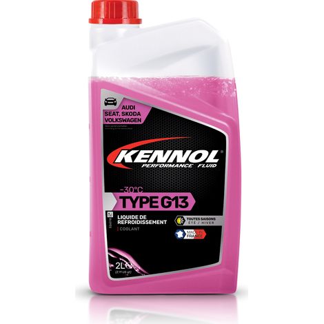 KENNOL Liquide de refroidissement -30°C Type G13  (VOLKSWAGEN,AUDI, SEAT et SKODA), bidon 2 litres