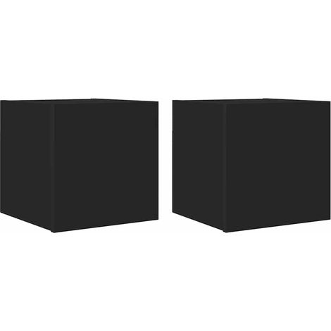 Meubles TV muraux 2 pcs, Étagère TV, Meuble de Salon, Noir 30, 5x30x30 cm OIB2091E (1/5)