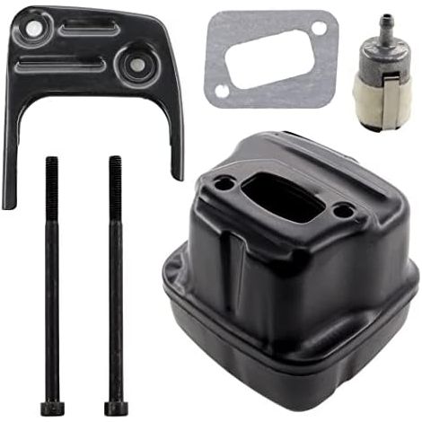 VURAHOME - Silencieux avec joint de support vis Filtre à essence pour Husqvarna 340 345 346 346XP 350 351 353 Pièces de rechange Jonsered 2150 2153 544028301 (1/5)