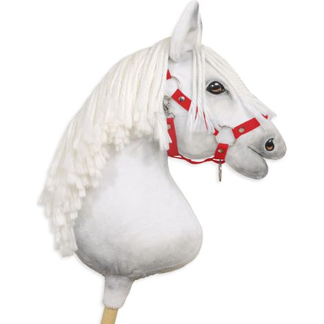 Cavezza regolabile per cavalli Hobby Horse A3 - Rossa (1/4)