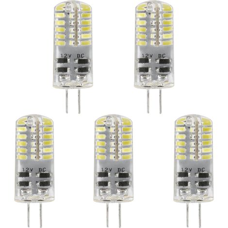Lot de 5 ampoules LED G4 DC12V 3014, blanc froid, 48 LED, 3 W (1/5)