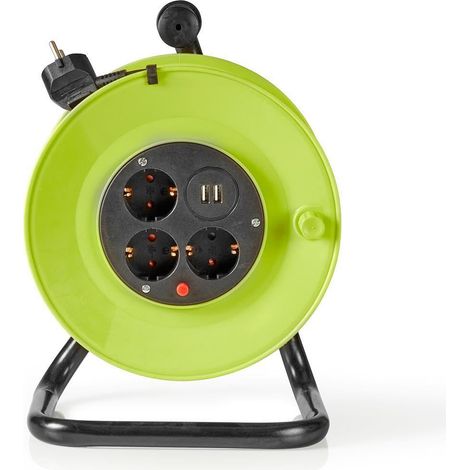 NEDIS ENROLADOR CABO 25MT C/3TOMADAS + 2XUSB (1/5)