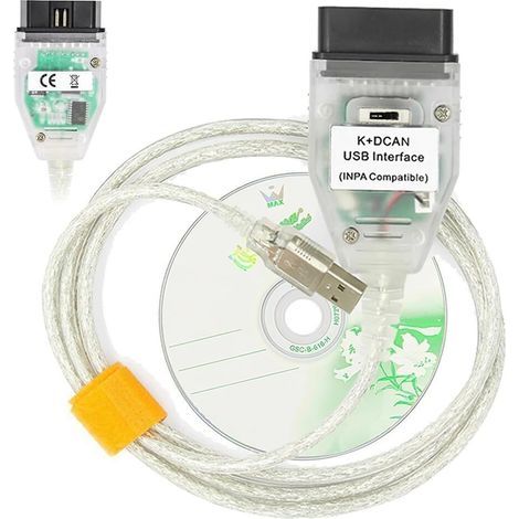 K+DCAN OBD2 USB Diagnostic Cable with FT232RL Chip, Compatible with BMW INPA/EDIABAS, for BMW E Chassis Programming & Fault Diagnosis(Withswitch) (1/5)