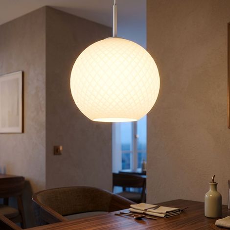 LED Pendelleuchte Hängelampe Esszimmerleuchte Höhenverstellbar Weiß H 120 cm (1/5)