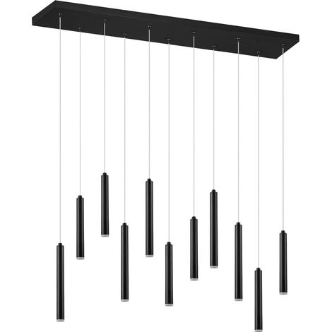 Suspension LED, 11x2,8W, 350lm, noir mat - TRIO - Tubular (1/5)