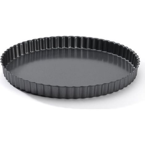 de-buyer Stampo per crostate 28 cm acciaio antiaderente grigio (1/4)