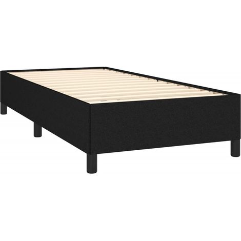 Bettgestell ohne Matratze Schwarz 90x200 cm Stoff vidaXL (1/4)