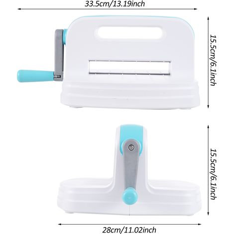 Machine à Gaufrer à Manivelle, Ensemble de 5 Plaques Arrière, Blanc et Bleu, pour Scrapbooking, Bricolage (1/5)