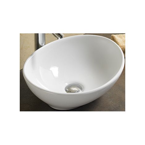 Vasque à poser en céramique blanche - L 40 x l 33 cm - Gamme Lola - Livraison gratuite