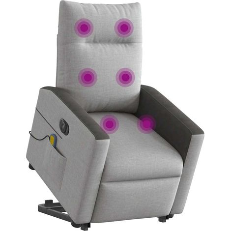 Maison Exclusive - Massagesessel mit Aufstehhilfe Elektrisch Wolk