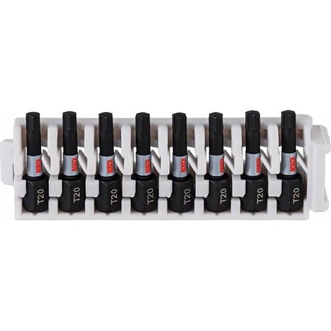 Bosch Accessories 2608522380 2608522380 Kit di punte per trapano avvitatore Impact Control, 8 pezzi, con T20, 25 mm 25