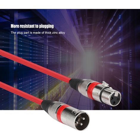 Ensemble 6 Couleurs 1M Câble XLR Épais avec Connecteur Alliage Zinc et Broches Cuivre Argenté (1/4)