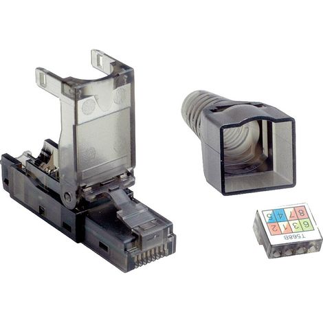 Value 26.99.0372 Fiche RJ-45 CAT. 6A (classe EA), UTP 26.99.0372 transparent 1 pc(s)