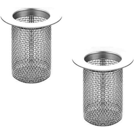 Crépine de douche extra-longue, 40 mm, en acier inoxydable, adaptée aux baignoires
