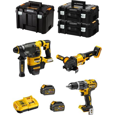 DeWALT Kit FVK381T2-QW 54V/18V (DCH333 + DCD796 + DCG418 + 2 x 6,0 Ah + DCB118 + 2 x TSTAK II + TSTAK VI)