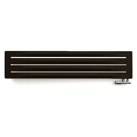 Horizontaler Heizungsbetrieb Handtuchheizkörper - Mattschwarz - Höhe 325mm Breite 1500mm - Watt - AER325/1500HYPN