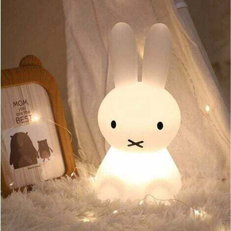 Luz Nocturna de Conejo para Bebé, 7 Colores, Recargable por USB, Se Puede Temporizar, lámpara Decorativa de luz Nocturna para niños para decoración
