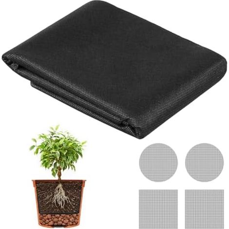 Non-tissé Filtrant pour Pots de Fleurs 2 m x 1 m, Non-tissé pour Pots de Fleurs avec Grille de Drainage, Peut être Découpé, Empêche l'eau de Stagner, pour Bacs à Plantes et Jardinières (1/5)