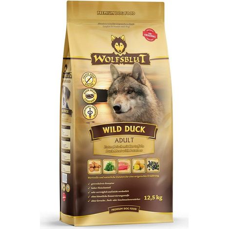 WOLFSBLUT Wild Duck Alimento seco para perros adultos 12,5 kg