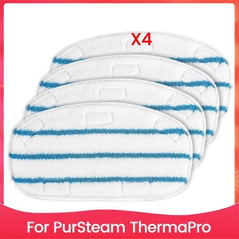 Accessoires pour nettoyeur vapeur PurSteam ThermaPro 10-en-1 : lingettes en microfibre lavables pour parquet. (1/5)