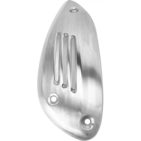 Cache-pot d'échappement en acier inoxydable avec protection thermique, compatible avec Vespa GTS 125, 250 et 300 GTV (2013-2021), couleur argent. (1/5)