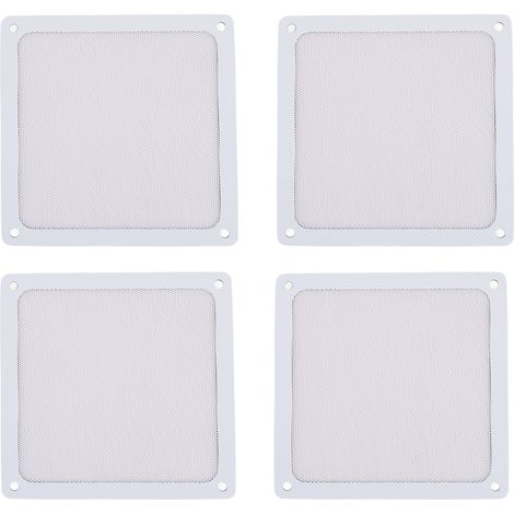 Magnetischer PVC-Staubfilter für PC-Lüfter – 140 mm Feinmaschengitter – 4er-Pack Weiß
