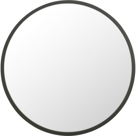 Miroir rond noir mat en métal - noir mat (1/4)