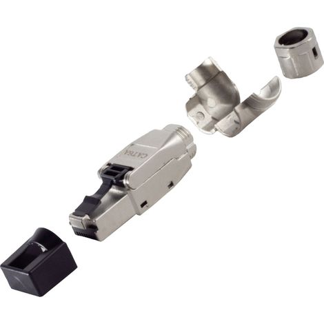BKL Electronic RJ45 Winkelstecker, werkzeuglos, STP, CAT 6A 10121202 Stecker, gerade Polzahl Sens