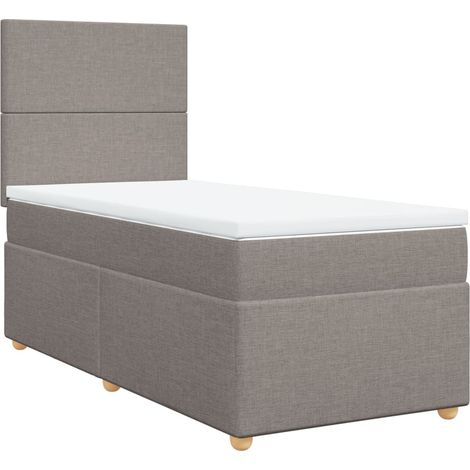 Maison Exclusive - Giroletto a Molle con Materasso Tortora 90x200 cm inTessuto
