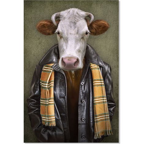 Affiche Tête de cerf habillé - 40x60cm - made in France (1/5)