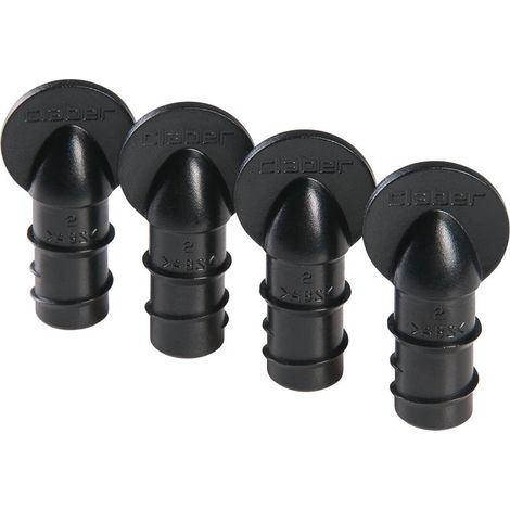 Claber – Bouchons 13x16 mm pour tuyaux – Lot de 4 – Étanchéité durable pour systèmes d'irrigation – Plastique résistant